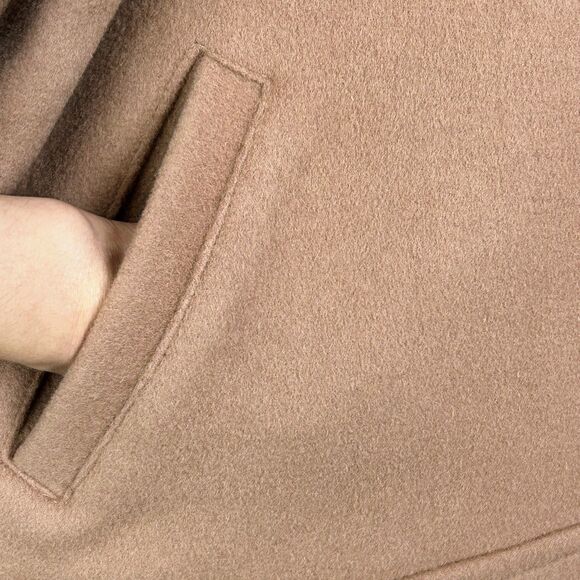 Summersalt The Warmest Wool Coat Short Button Front Fawn Tan Collar Jacket 2XL - Picture 7 of 15